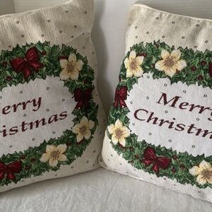 Festive Red and Green Holiday Pillows